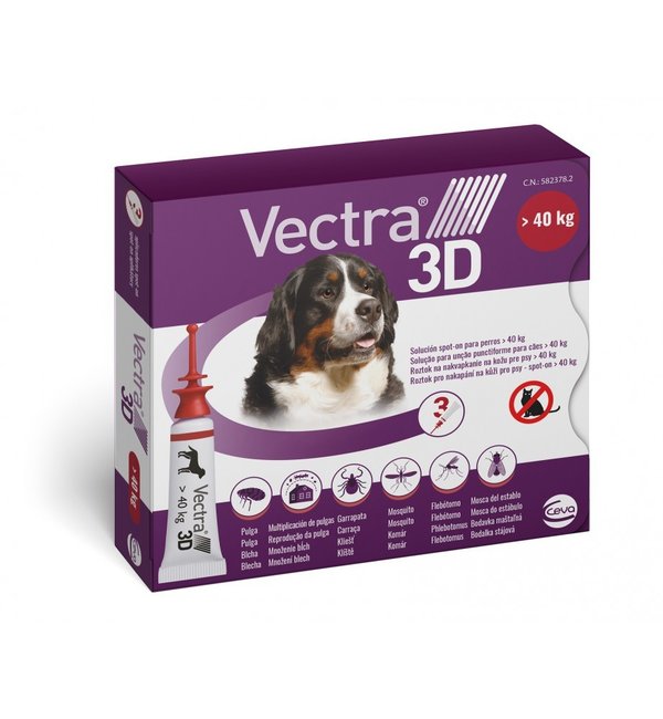 VECTRA 3D Hund XL  3 St. (über 40kg) Spot-on